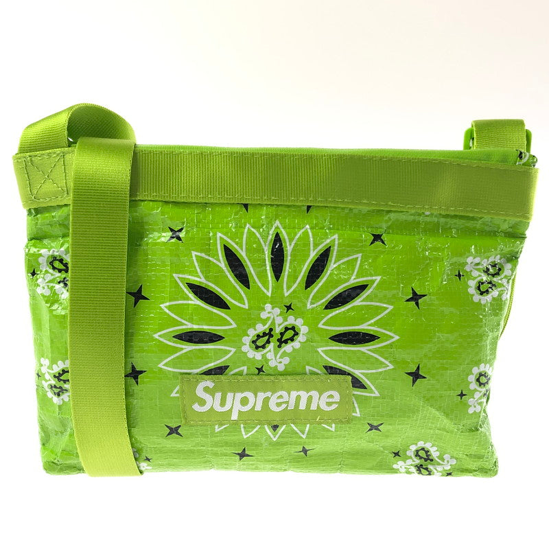 【中古品】【メンズ】 SUPREME シュプリーム 21SS BANDANDA TARP SIDE BAG 21年春夏 バンダナ タープ サイド バッグ ショルダーバッグ 鞄 149-201023-ty-35-tagh カラー：ライムグリーン 万代Net店