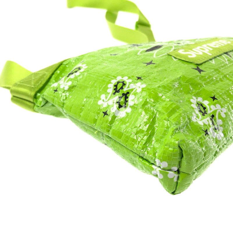 【中古品】【メンズ】 SUPREME シュプリーム 21SS BANDANDA TARP SIDE BAG 21年春夏 バンダナ タープ サイド バッグ ショルダーバッグ 鞄 149-201023-ty-35-tagh カラー：ライムグリーン 万代Net店