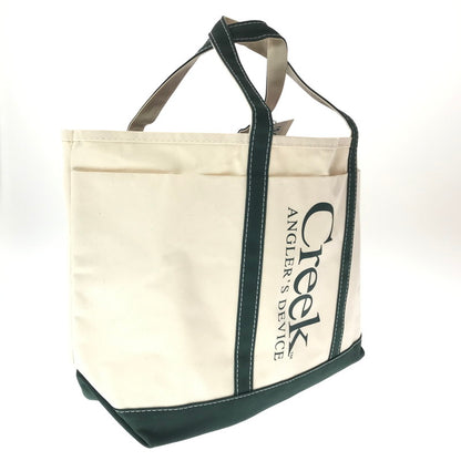 【中古美品】【メンズ】 THIS IS A(N) ディスイズアン×CREEK ANGLER'S DEVICE クリーク アングラーズ デバイス BASE FIELD TOTE ベース フィールド トートバッグ カバン 188-261014-na-27-tagh カラー：WHITE/FOREST GREEN 万代Net店