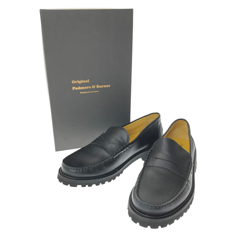 【中古美品】【メンズ】 PADMORE & BARNES パドモア＆バーンズ COIN LOAFER コインローファー 靴 164-261013-na-01-tagh サイズ：9 カラー：SIRIA NEGRO 万代Net店