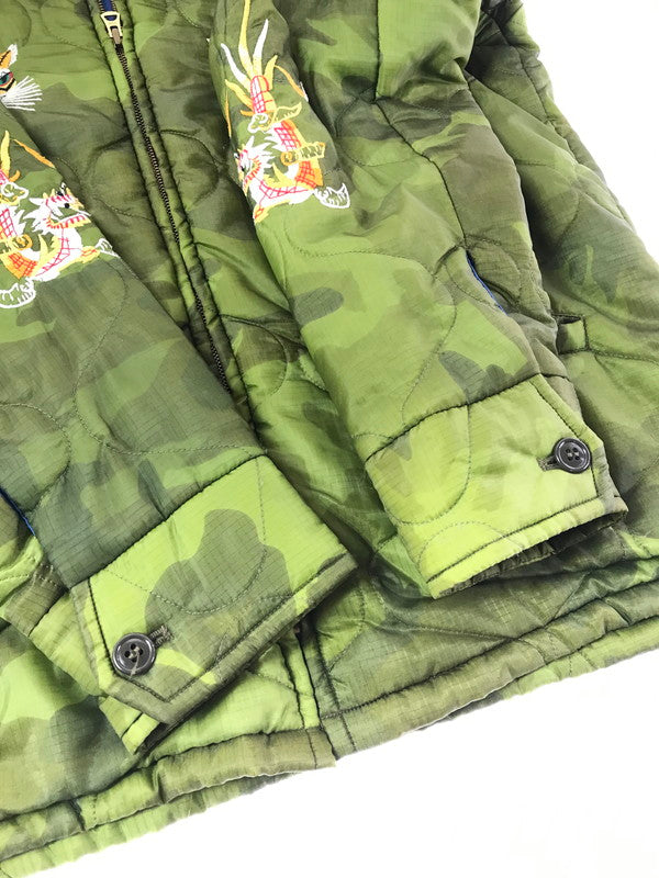 【中古品】【メンズ】 TAILOR 東洋 テーラー トウヨウ VIETNAM JACKET TT11594 ベトナム ジャケット 福×DANANG ベトジャン スカジャン 145-261017-ty-09-tagh サイズ：L カラー：グリーン/ブルー 万代Net店
