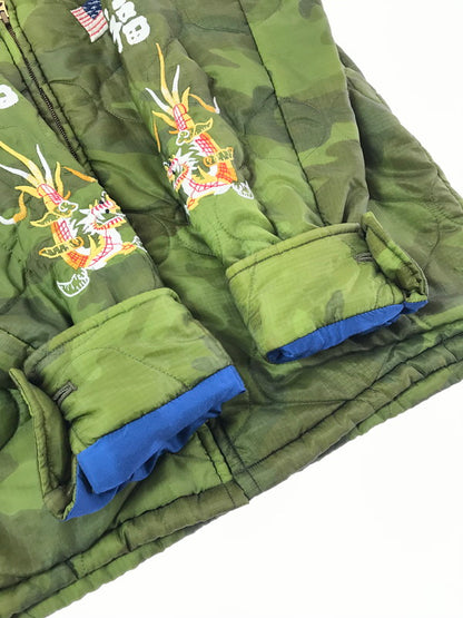 【中古品】【メンズ】 TAILOR 東洋 テーラー トウヨウ VIETNAM JACKET TT11594 ベトナム ジャケット 福×DANANG ベトジャン スカジャン 145-261017-ty-09-tagh サイズ：L カラー：グリーン/ブルー 万代Net店