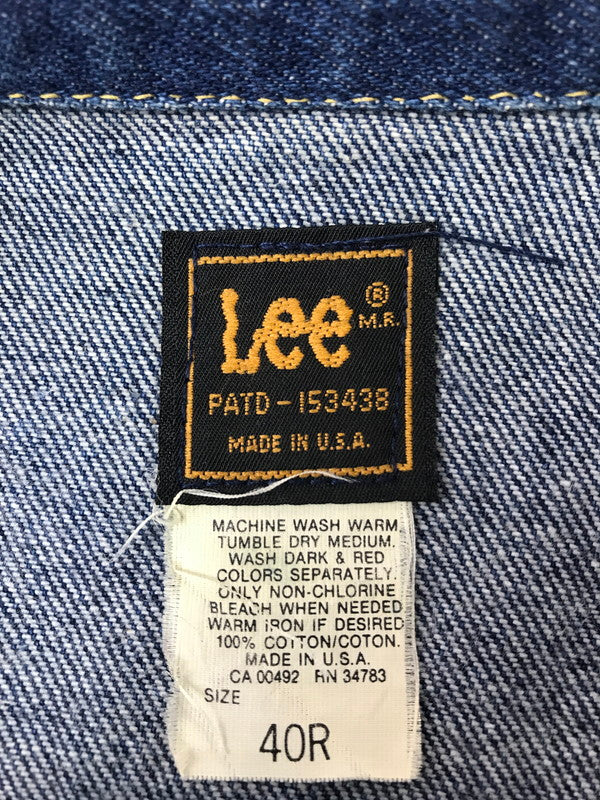 【中古品】【メンズ】 LEE リー 80'S USA DENIM JACKET 220-2647 PATD-153438 80年代 USA製 デニム ジャケット 146-261017-ty-04-tagh サイズ：40 カラー：インディゴ 万代Net店