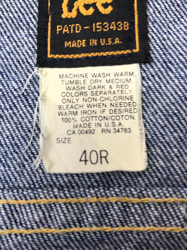 【中古品】【メンズ】 LEE リー 80'S USA DENIM JACKET 220-2647 PATD-153438 80年代 USA製 デニム ジャケット 146-261017-ty-04-tagh サイズ：40 カラー：インディゴ 万代Net店