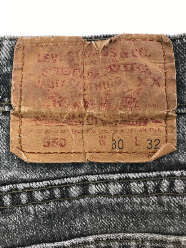 【中古品】【メンズ】 LEVI'S リーバイス 550 BLACK DENIM PANTS 550-4858 ブラック デニムパンツ USA製 92年製 先染め ボトムス 157-261020-na-25-tagh サイズ：W30 L32 カラー：ブラック 万代Net店