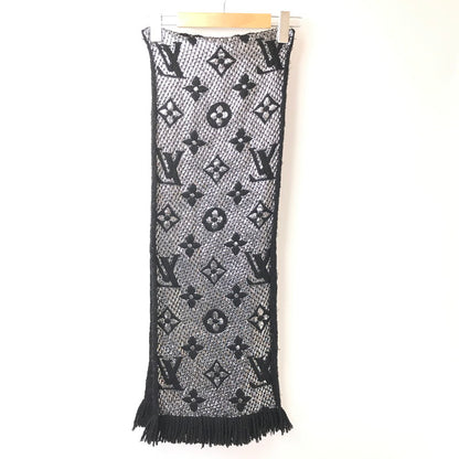 【中古品】【レディース】 LOUIS VUITTON ルイ・ヴィトン ECHARPE LOGOMANIA SHINE NOIR M75833 エシャルプ・ロゴマニア シャイン ノワール マフラー アクセサリー 179-261016-rt-01-tagh カラー：ブラック 万代Net店