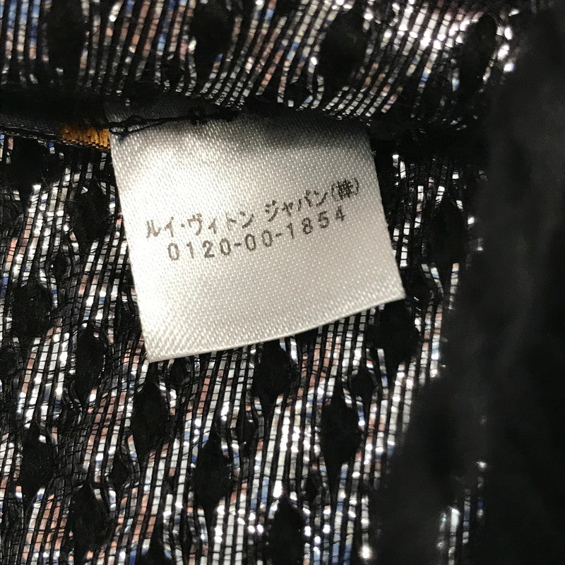 【中古品】【レディース】 LOUIS VUITTON ルイ・ヴィトン ECHARPE LOGOMANIA SHINE NOIR M75833 エシャルプ・ロゴマニア シャイン ノワール マフラー アクセサリー 179-261016-rt-01-tagh カラー：ブラック 万代Net店