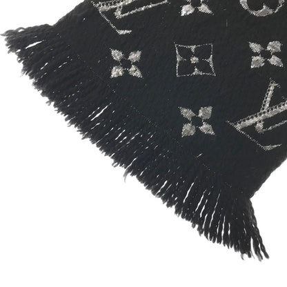 【中古品】【レディース】 LOUIS VUITTON ルイ・ヴィトン ECHARPE LOGOMANIA SHINE NOIR M75833 エシャルプ・ロゴマニア シャイン ノワール マフラー アクセサリー 179-261016-rt-01-tagh カラー：ブラック 万代Net店