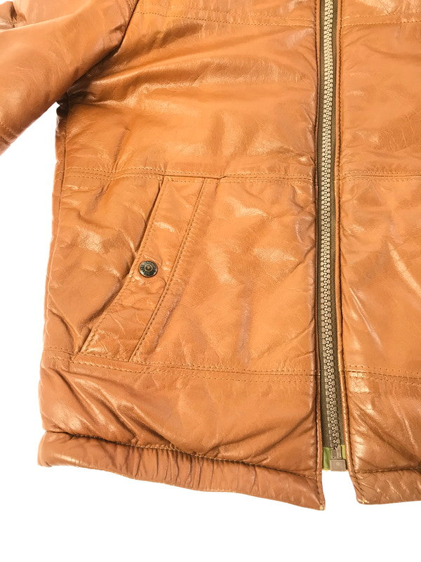 【中古品】【メンズ】 SCHOTT ショット USA製 80'S LEATHER JACKET 80年代 レザー 中綿ジャケット アウター 145-261019-na-20-tagh サイズ：38 カラー：ブラウン 万代Net店