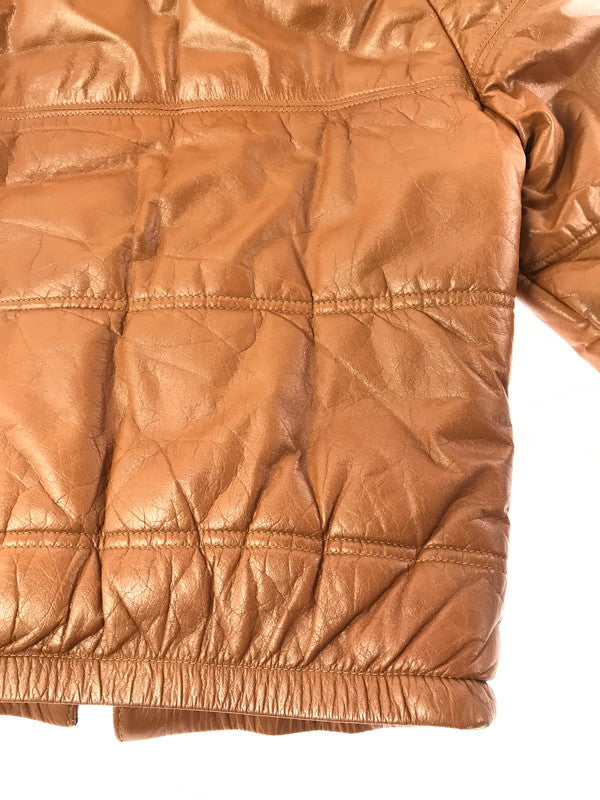 【中古品】【メンズ】 SCHOTT ショット USA製 80'S LEATHER JACKET 80年代 レザー 中綿ジャケット アウター 145-261019-na-20-tagh サイズ：38 カラー：ブラウン 万代Net店