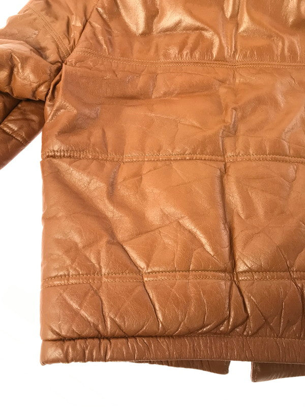 【中古品】【メンズ】 SCHOTT ショット USA製 80'S LEATHER JACKET 80年代 レザー 中綿ジャケット アウター 145-261019-na-20-tagh サイズ：38 カラー：ブラウン 万代Net店