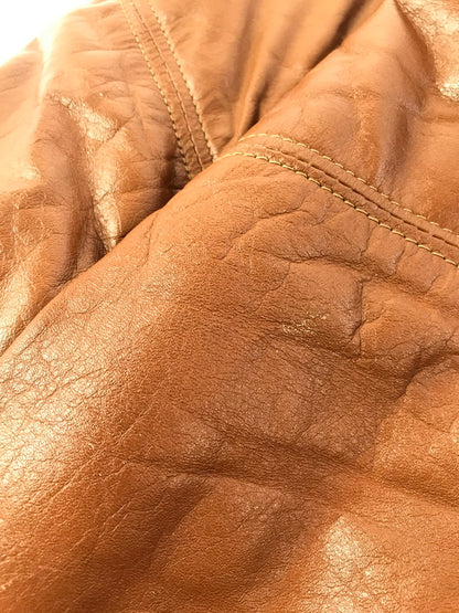 【中古品】【メンズ】 SCHOTT ショット USA製 80'S LEATHER JACKET 80年代 レザー 中綿ジャケット アウター 145-261019-na-20-tagh サイズ：38 カラー：ブラウン 万代Net店