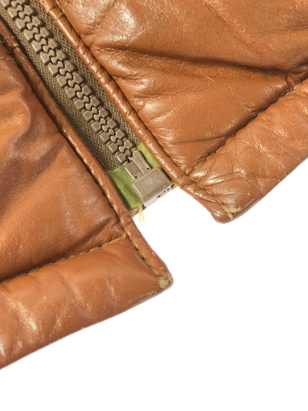 【中古品】【メンズ】 SCHOTT ショット USA製 80'S LEATHER JACKET 80年代 レザー 中綿ジャケット アウター 145-261019-na-20-tagh サイズ：38 カラー：ブラウン 万代Net店