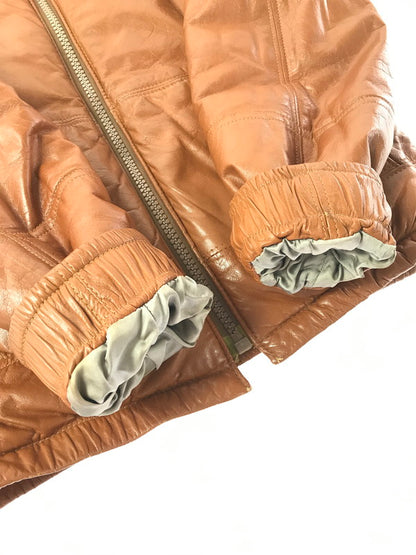 【中古品】【メンズ】 SCHOTT ショット USA製 80'S LEATHER JACKET 80年代 レザー 中綿ジャケット アウター 145-261019-na-20-tagh サイズ：38 カラー：ブラウン 万代Net店