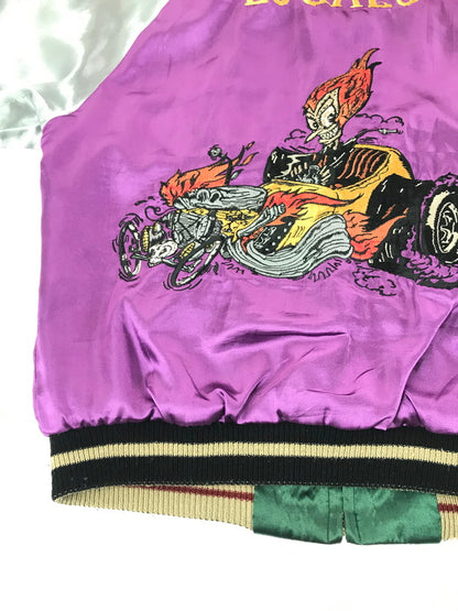 【中古品】【メンズ】 TAILOR 東洋 テーラー トウヨウ SOUVENIR JACKET TT10930 スーベニア ジャケット 虎×LOCALS スカジャン 145-261017-ty-08-tagh サイズ：M カラー：パープル/グリーン 万代Net店