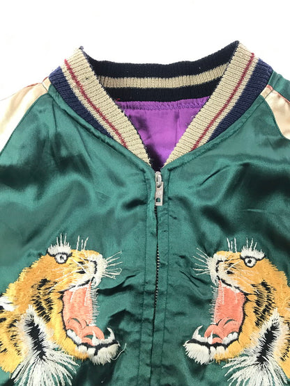 【中古品】【メンズ】 TAILOR 東洋 テーラー トウヨウ SOUVENIR JACKET TT10930 スーベニア ジャケット 虎×LOCALS スカジャン 145-261017-ty-08-tagh サイズ：M カラー：パープル/グリーン 万代Net店