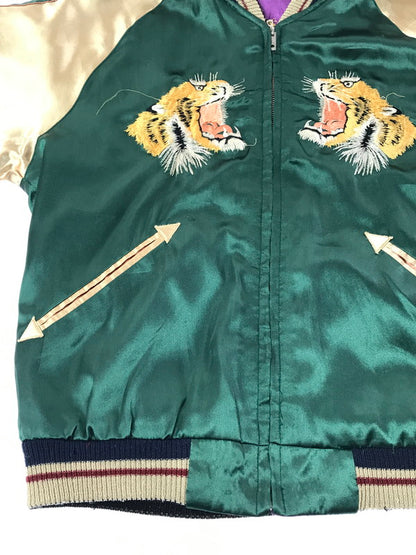 【中古品】【メンズ】 TAILOR 東洋 テーラー トウヨウ SOUVENIR JACKET TT10930 スーベニア ジャケット 虎×LOCALS スカジャン 145-261017-ty-08-tagh サイズ：M カラー：パープル/グリーン 万代Net店