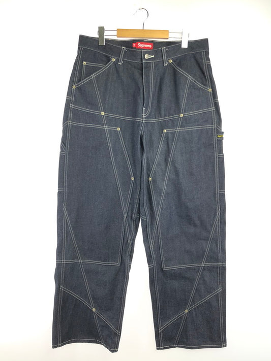 【中古品】【メンズ】 SUPREME シュプリーム 26SS CONTRAST STITCH DOUBLE KNEE PAINTER JEAN 26年春夏 コントラスト ステッチ ダブル ニー ペインター ジーンズ 149-201023-ty-32-tagh サイズ：34 カラー：インディゴ 万代Net店