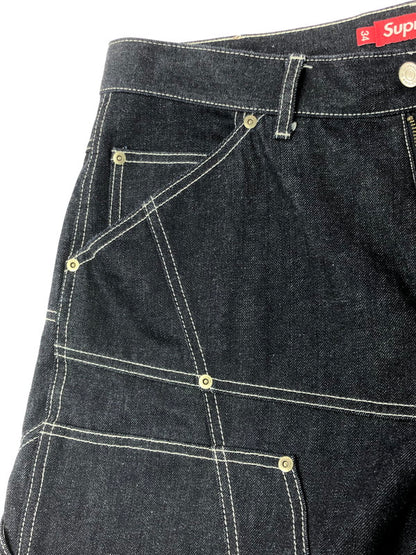 【中古品】【メンズ】 SUPREME シュプリーム 26SS CONTRAST STITCH DOUBLE KNEE PAINTER JEAN 26年春夏 コントラスト ステッチ ダブル ニー ペインター ジーンズ 149-201023-ty-32-tagh サイズ：34 カラー：インディゴ 万代Net店