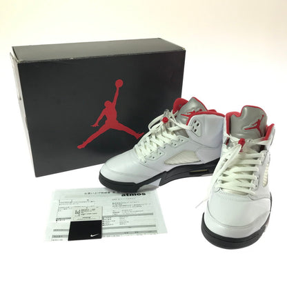 【中古品】【メンズ】 NIKE ナイキ AIR JORDAN 5 RETRO DA1911-102 エアジョーダン 5 レトロ スニーカー 靴 160-261013-na-13-tagh サイズ：28cm US 10 カラー：WHITE/FIRE RED-BLACK 万代Net店