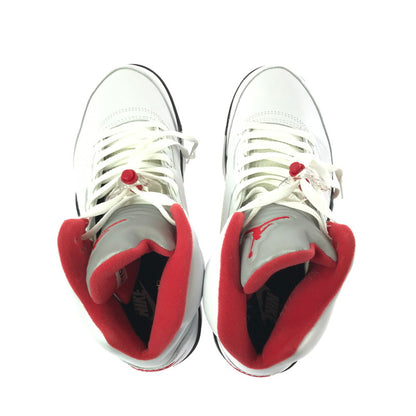 【中古品】【メンズ】 NIKE ナイキ AIR JORDAN 5 RETRO DA1911-102 エアジョーダン 5 レトロ スニーカー 靴 160-261013-na-13-tagh サイズ：28cm US 10 カラー：WHITE/FIRE RED-BLACK 万代Net店