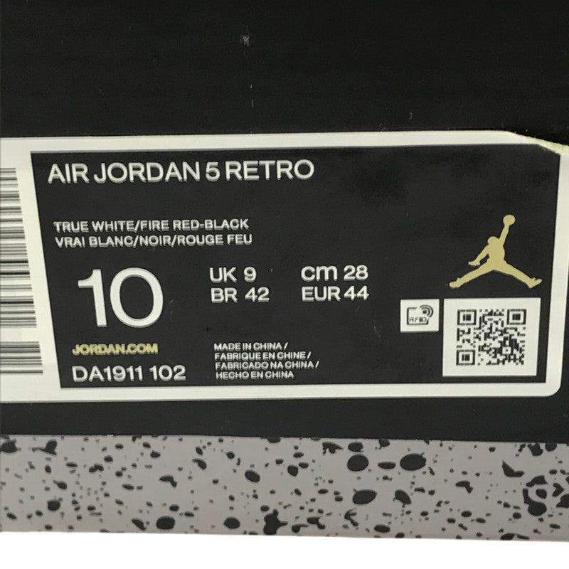 【中古品】【メンズ】 NIKE ナイキ AIR JORDAN 5 RETRO DA1911-102 エアジョーダン 5 レトロ スニーカー 靴 160-261013-na-13-tagh サイズ：28cm US 10 カラー：WHITE/FIRE RED-BLACK 万代Net店