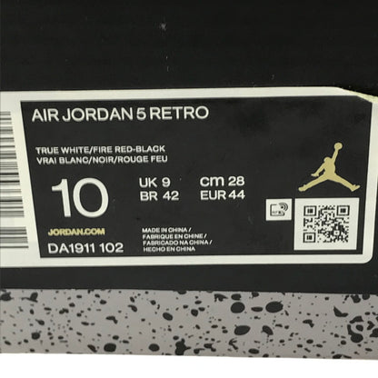 【中古品】【メンズ】 NIKE ナイキ AIR JORDAN 5 RETRO DA1911-102 エアジョーダン 5 レトロ スニーカー 靴 160-261013-na-13-tagh サイズ：28cm US 10 カラー：WHITE/FIRE RED-BLACK 万代Net店