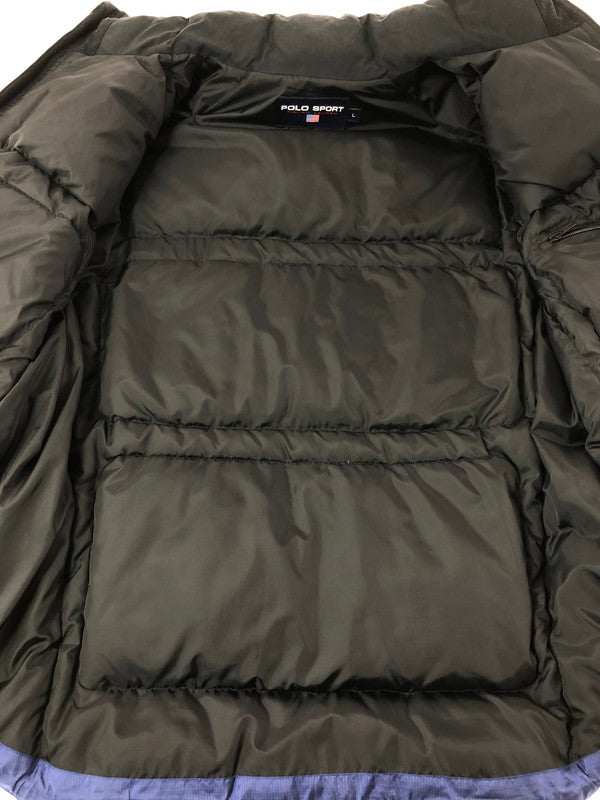 【中古品】【メンズ】 POLO SPORT RALPH LAUREN ポロ スポーツ ラルフローレン 90'S-00'S DOWN JACKET JR-RS-SA-0601 90-00年代 ダウンジャケット アウター 146-261024-na-08-tagh サイズ：L カラー：ブルー 万代Net店
