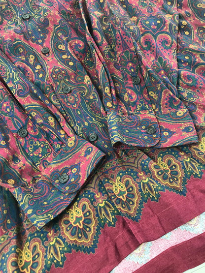 【中古品】【メンズ】 POLO RALPH LAUREN ポロ・ラルフローレン 90’S MARLOWE L/S RAYON SHIRT マーロウ レーヨンシャツ 長袖シャツ 146-261020-na-17-tagh サイズ：XL カラー：マルチカラー 万代Net店