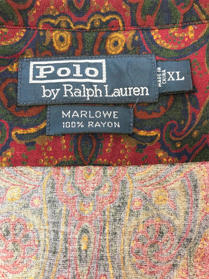 【中古品】【メンズ】 POLO RALPH LAUREN ポロ・ラルフローレン 90’S MARLOWE L/S RAYON SHIRT マーロウ レーヨンシャツ 長袖シャツ 146-261020-na-17-tagh サイズ：XL カラー：マルチカラー 万代Net店