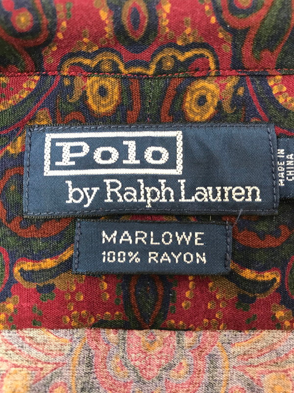 【中古品】【メンズ】 POLO RALPH LAUREN ポロ・ラルフローレン 90’S MARLOWE L/S RAYON SHIRT マーロウ レーヨンシャツ 長袖シャツ 146-261020-na-17-tagh サイズ：XL カラー：マルチカラー 万代Net店