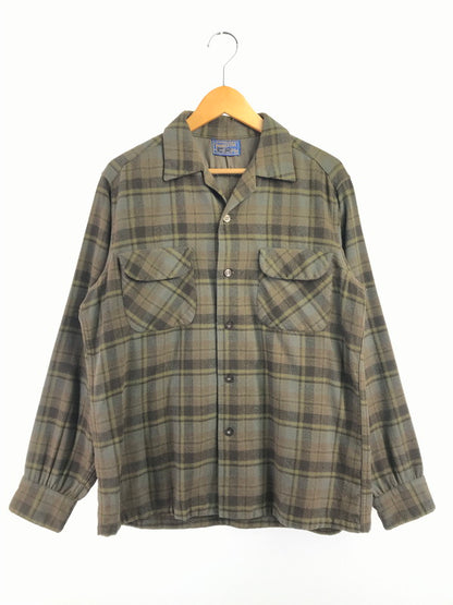 【中古品】【メンズ】 PENDLETON ペンドルトン 50'S L/S WOOL BOARD SHIRT 1950年代 長袖 ウール ボード シャツ 146-261017-ty-17-tagh サイズ：M カラー：カーキ/ブラウン 万代Net店