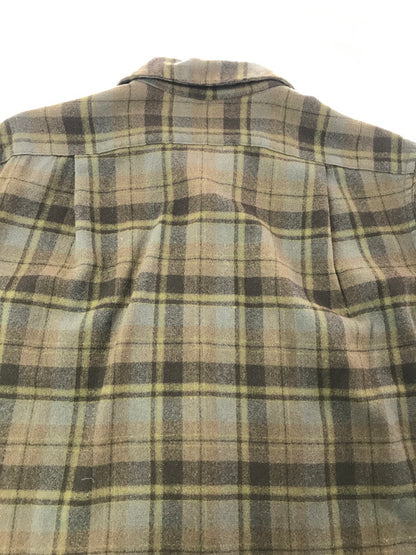 【中古品】【メンズ】 PENDLETON ペンドルトン 50'S L/S WOOL BOARD SHIRT 1950年代 長袖 ウール ボード シャツ 146-261017-ty-17-tagh サイズ：M カラー：カーキ/ブラウン 万代Net店