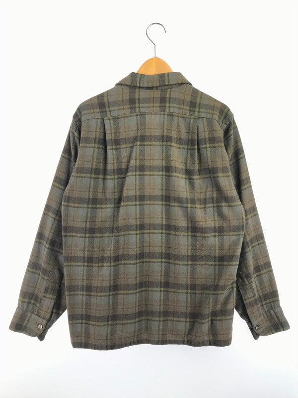 【中古品】【メンズ】 PENDLETON ペンドルトン 50'S L/S WOOL BOARD SHIRT 1950年代 長袖 ウール ボード シャツ 146-261017-ty-17-tagh サイズ：M カラー：カーキ/ブラウン 万代Net店