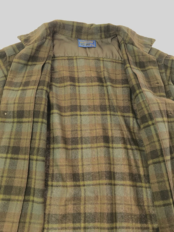 【中古品】【メンズ】 PENDLETON ペンドルトン 50'S L/S WOOL BOARD SHIRT 1950年代 長袖 ウール ボード シャツ 146-261017-ty-17-tagh サイズ：M カラー：カーキ/ブラウン 万代Net店