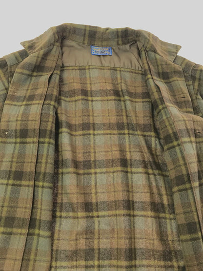 【中古品】【メンズ】 PENDLETON ペンドルトン 50'S L/S WOOL BOARD SHIRT 1950年代 長袖 ウール ボード シャツ 146-261017-ty-17-tagh サイズ：M カラー：カーキ/ブラウン 万代Net店