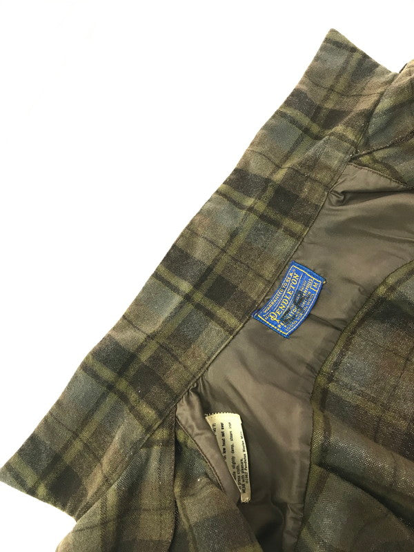 【中古品】【メンズ】 PENDLETON ペンドルトン 50'S L/S WOOL BOARD SHIRT 1950年代 長袖 ウール ボード シャツ 146-261017-ty-17-tagh サイズ：M カラー：カーキ/ブラウン 万代Net店