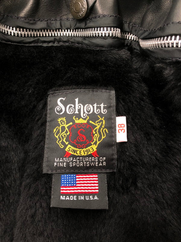 【中古品】【メンズ】 SCHOTT ショット USA COWHIDE A-2 BOMBER JACKET 7010 USA製 カウハイド A-2 ボンバージャケット アウター 145-261019-ty-03-tagh サイズ：38 カラー：ブラック 万代Net店