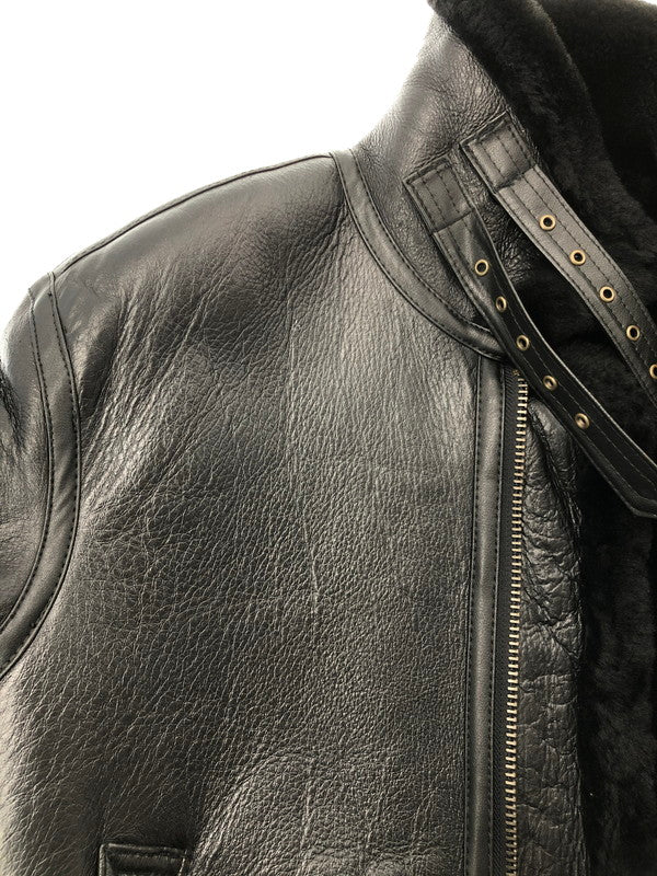 【現状渡し品】【メンズ】 US MILITARY GARMENT ユーエス ミリタリー ガーメント B-3 MOUTON FLIGHT JACKET ムートン フライト ジャケット アウター 147-261019-ty-02-tagh サイズ：M カラー：ブラック 万代Net店