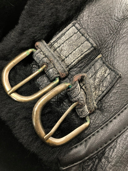 【現状渡し品】【メンズ】 US MILITARY GARMENT ユーエス ミリタリー ガーメント B-3 MOUTON FLIGHT JACKET ムートン フライト ジャケット アウター 147-261019-ty-02-tagh サイズ：M カラー：ブラック 万代Net店