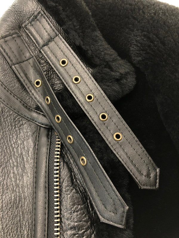 【現状渡し品】【メンズ】 US MILITARY GARMENT ユーエス ミリタリー ガーメント B-3 MOUTON FLIGHT JACKET ムートン フライト ジャケット アウター 147-261019-ty-02-tagh サイズ：M カラー：ブラック 万代Net店
