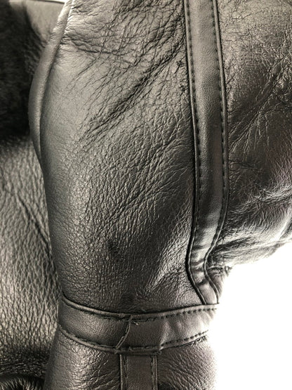 【現状渡し品】【メンズ】 US MILITARY GARMENT ユーエス ミリタリー ガーメント B-3 MOUTON FLIGHT JACKET ムートン フライト ジャケット アウター 147-261019-ty-02-tagh サイズ：M カラー：ブラック 万代Net店