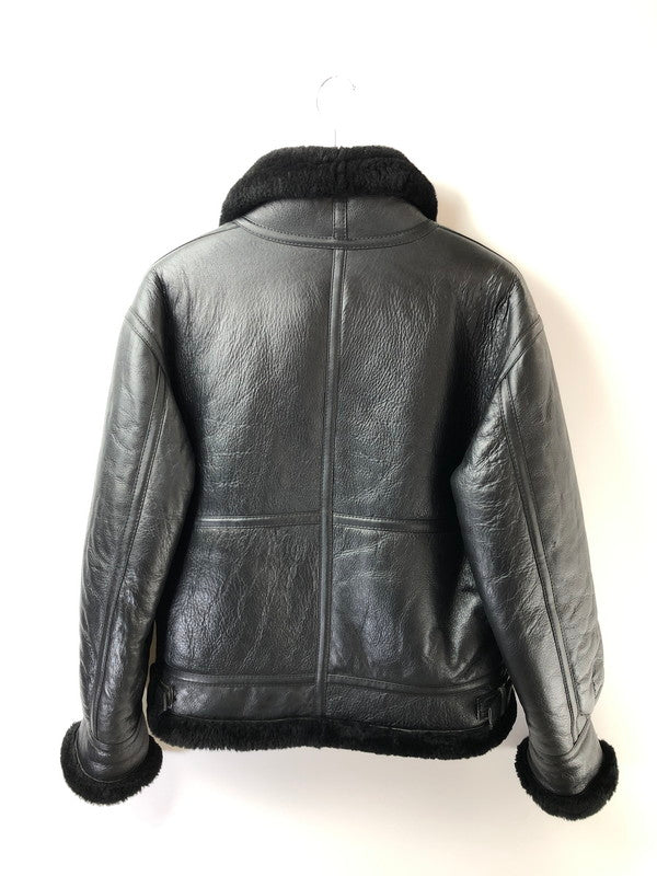 【現状渡し品】【メンズ】 US MILITARY GARMENT ユーエス ミリタリー ガーメント B-3 MOUTON FLIGHT JACKET ムートン フライト ジャケット アウター 147-261019-ty-02-tagh サイズ：M カラー：ブラック 万代Net店