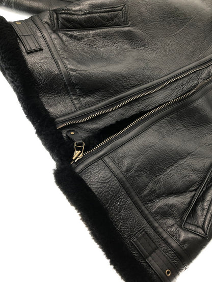 【現状渡し品】【メンズ】 US MILITARY GARMENT ユーエス ミリタリー ガーメント B-3 MOUTON FLIGHT JACKET ムートン フライト ジャケット アウター 147-261019-ty-02-tagh サイズ：M カラー：ブラック 万代Net店