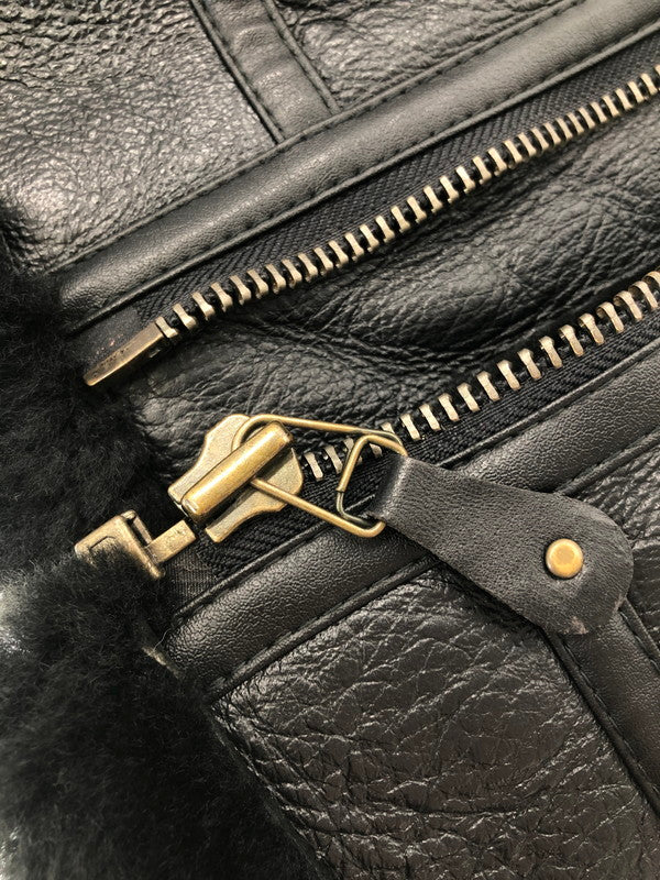 【現状渡し品】【メンズ】 US MILITARY GARMENT ユーエス ミリタリー ガーメント B-3 MOUTON FLIGHT JACKET ムートン フライト ジャケット アウター 147-261019-ty-02-tagh サイズ：M カラー：ブラック 万代Net店