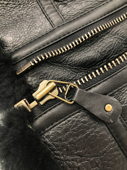 【現状渡し品】【メンズ】 US MILITARY GARMENT ユーエス ミリタリー ガーメント B-3 MOUTON FLIGHT JACKET ムートン フライト ジャケット アウター 147-261019-ty-02-tagh サイズ：M カラー：ブラック 万代Net店