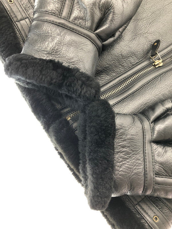 【現状渡し品】【メンズ】 US MILITARY GARMENT ユーエス ミリタリー ガーメント B-3 MOUTON FLIGHT JACKET ムートン フライト ジャケット アウター 147-261019-ty-02-tagh サイズ：M カラー：ブラック 万代Net店