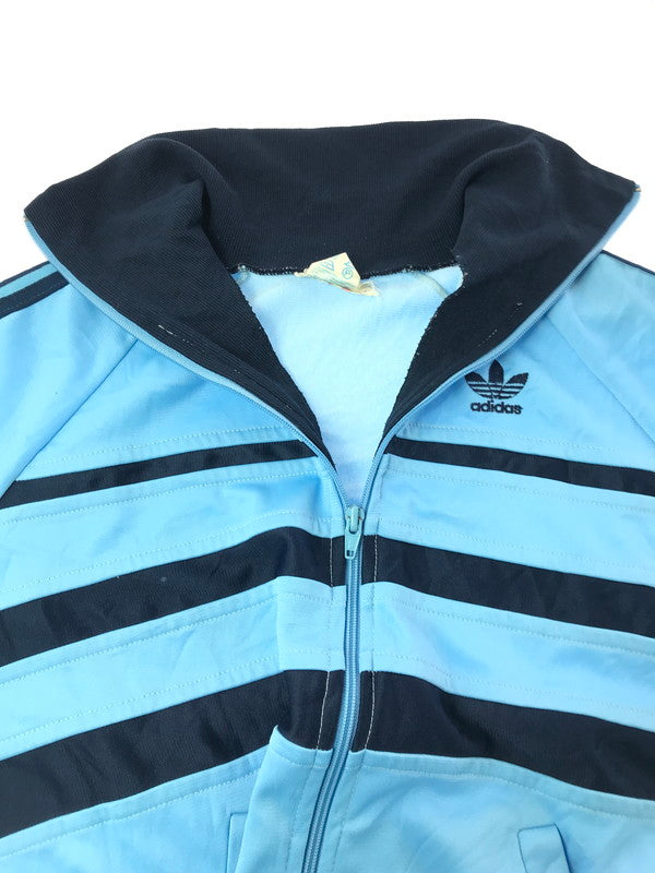 【現状渡し品】【メンズ】 ADIDAS アディダス 70'S UK BERGEN BANK TRACK JACKET 70年代 英国製 ベルゲン バンク トラック ジャケット アウター 146-261027-ty-15-tagh サイズ：174 カラー：ライトブルー 万代Net店