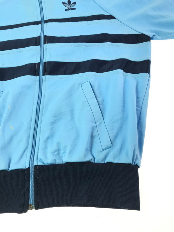 【現状渡し品】【メンズ】 ADIDAS アディダス 70'S UK BERGEN BANK TRACK JACKET 70年代 英国製 ベルゲン バンク トラック ジャケット アウター 146-261027-ty-15-tagh サイズ：174 カラー：ライトブルー 万代Net店