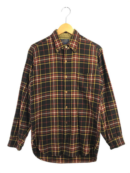 【ジャンク品】【メンズ】 PENDLETON ペンドルトン 60'S L/S BD WOOL CHECK SHIRT 60年代 ボタンダウン ウール チェックシャツ 長袖シャツ 146-261020-na-20-tagh サイズ：M カラー：ブラウン系 万代Net店